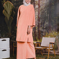 The Rimba Raya Women Long Kurung Blouse Salmon - Umbi