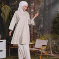 The Rimba Raya Women Long Kurung Blouse Sand - Umbi