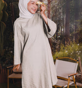 The Rimba Raya Women Long Kurung Blouse Sand - Umbi