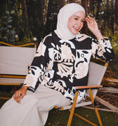 The Rimba Raya Women Pair Pockets Boxy Blouse Cempaka Print - Umbi
