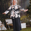 The Rimba Raya Women Pair Pockets Boxy Blouse Cempaka Print - Umbi