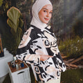 The Rimba Raya Women Pair Pockets Boxy Blouse Cempaka Print - Umbi