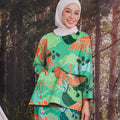 The Rimba Raya Women Pair Pockets Boxy Blouse Rimba Print - Umbi