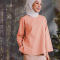 The Rimba Raya Women Pair Pockets Boxy Blouse Salmon - Umbi