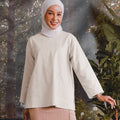 The Rimba Raya Women Pair Pockets Boxy Blouse Sand - Umbi