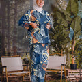 The Rimba Raya Women Pair Pockets Boxy Blouse Senja Print - Umbi