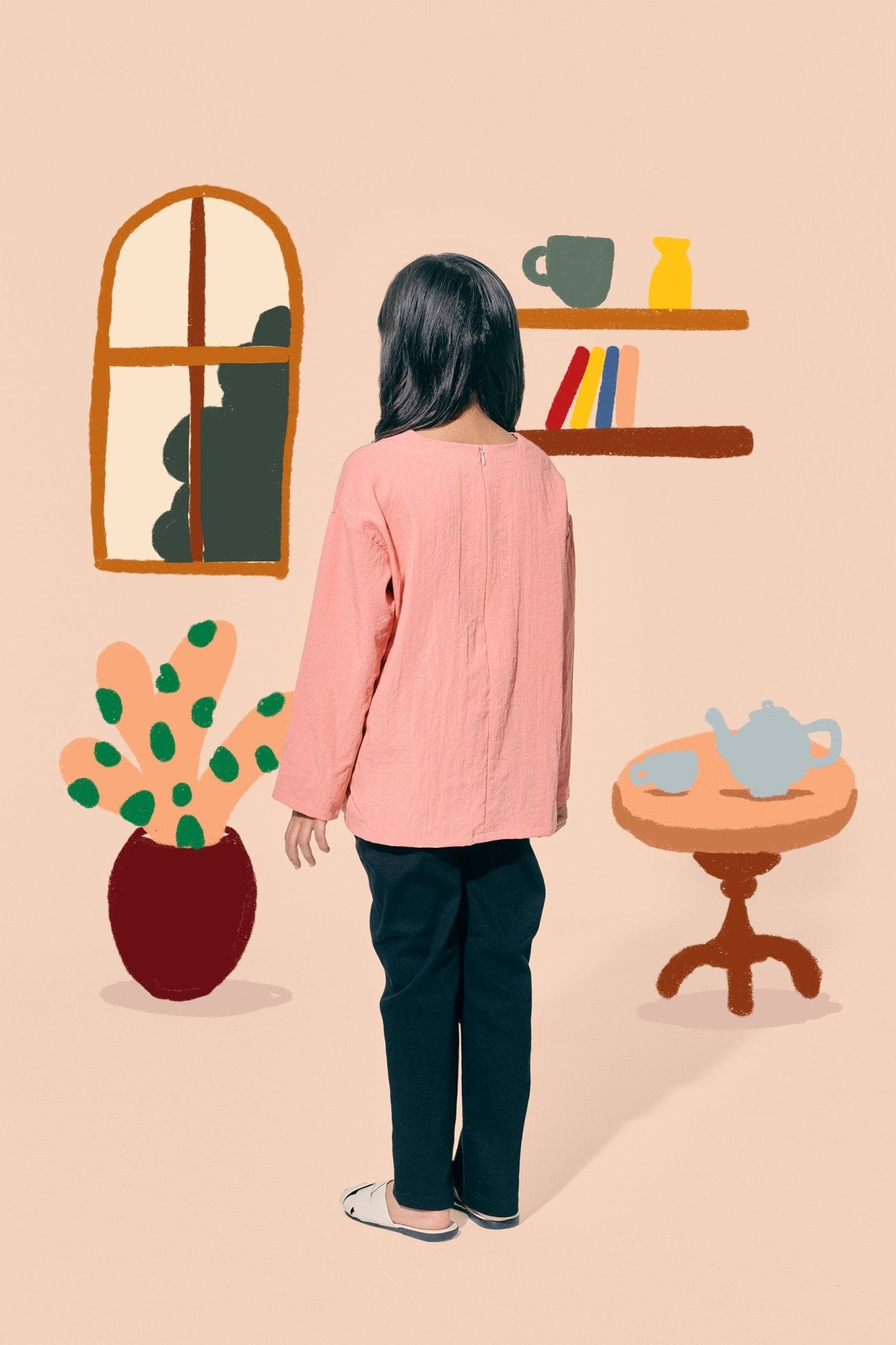 The Ruma Riang Instant Kimono Top Salmon - Umbi