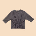 The Ruma Riang Ruched Top Dark Grey - Umbi