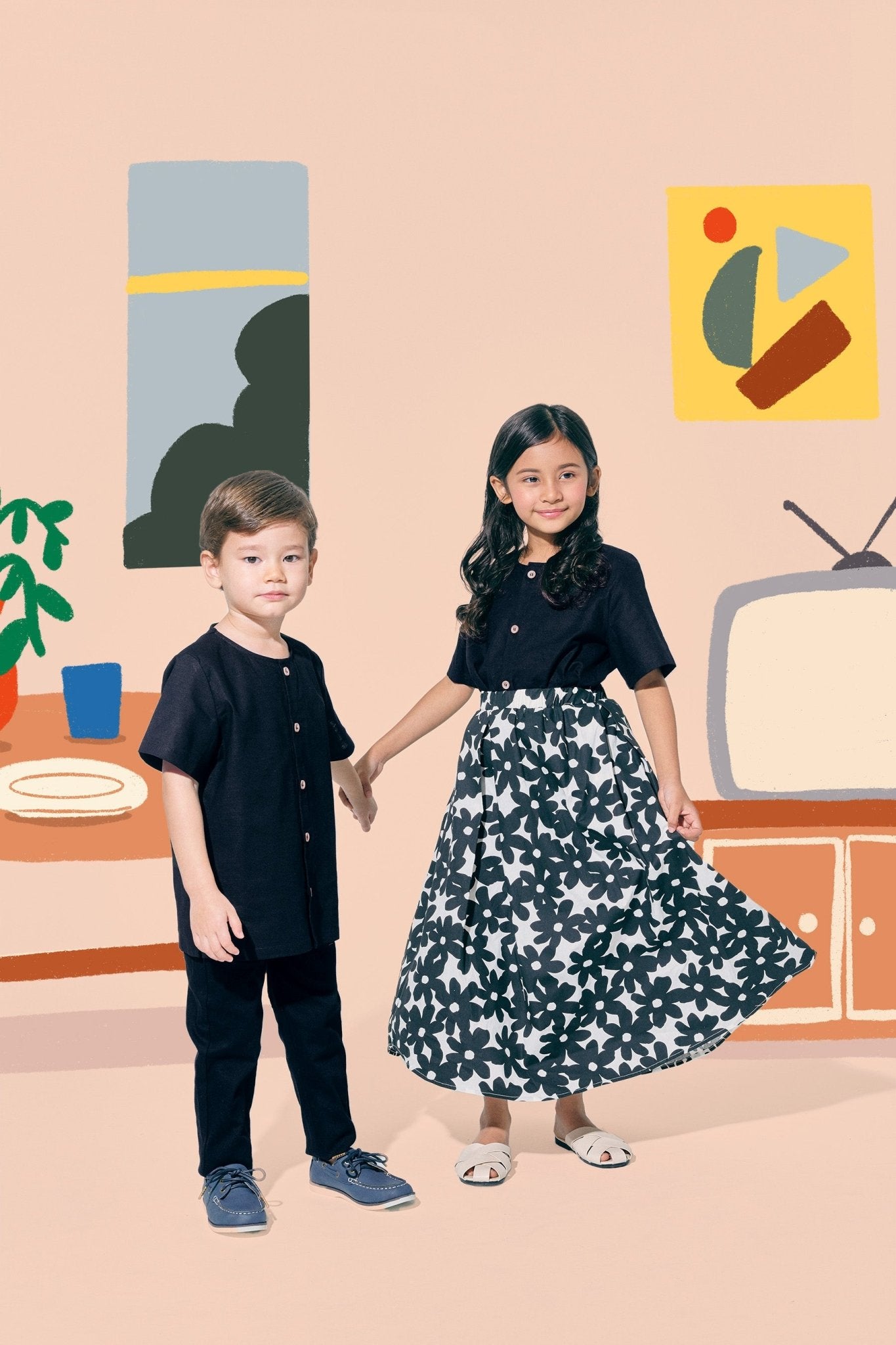 The Ruma Riang Short Sleeves Top Black - Umbi