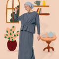 The Ruma Riang Women Basic Skirt Dark Grey - Umbi