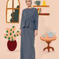 The Ruma Riang Women Basic Skirt Dark Grey - Umbi