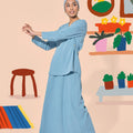 The Ruma Riang Women Kebaya Top Blue - Umbi