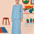 The Ruma Riang Women Kebaya Top Blue - Umbi