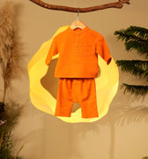 The Secret Garden Baby Baju Melayu Set Orange - Umbi