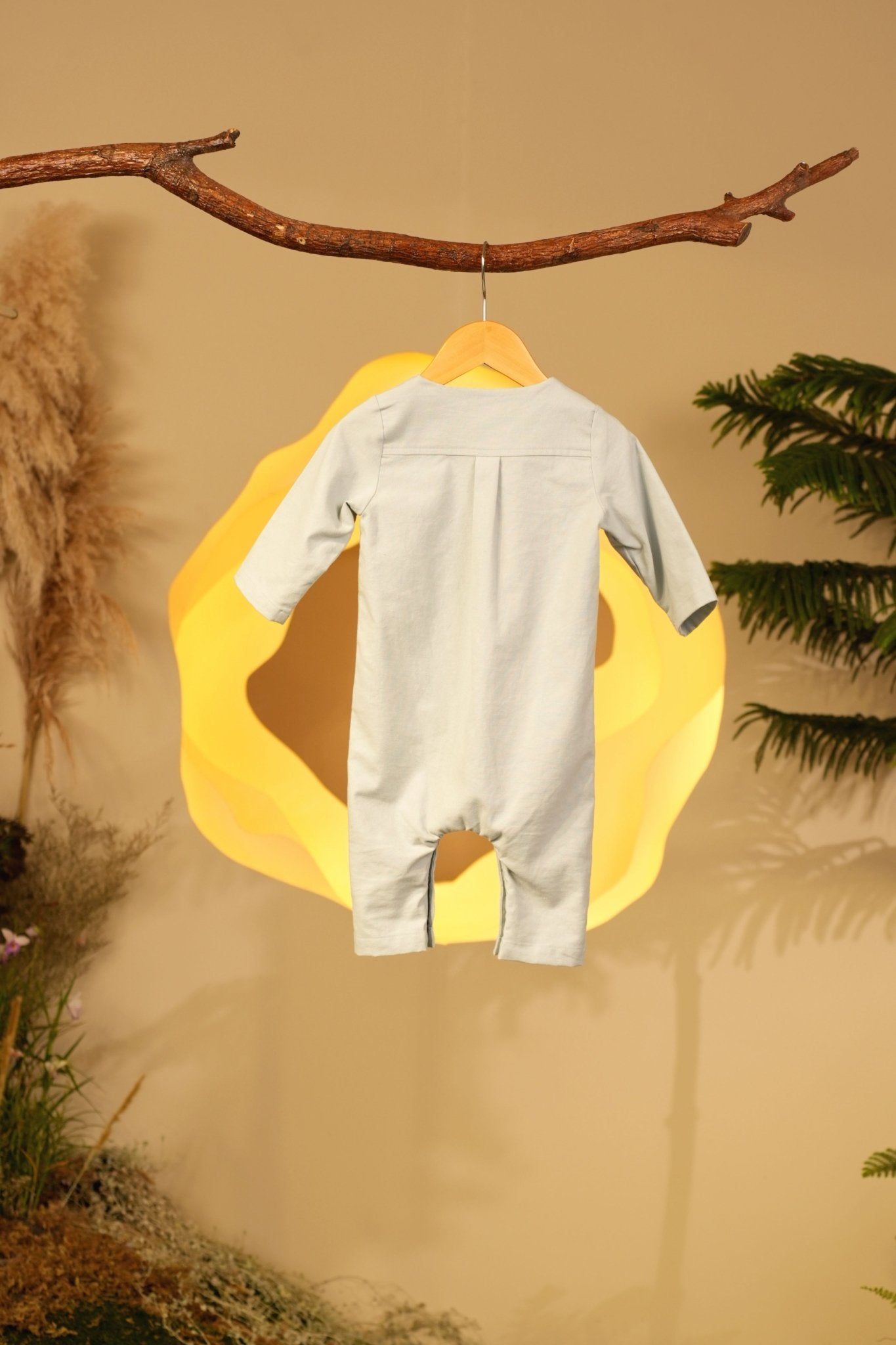 The Secret Garden Baby Jumpsuit Dusty Blue - Umbi
