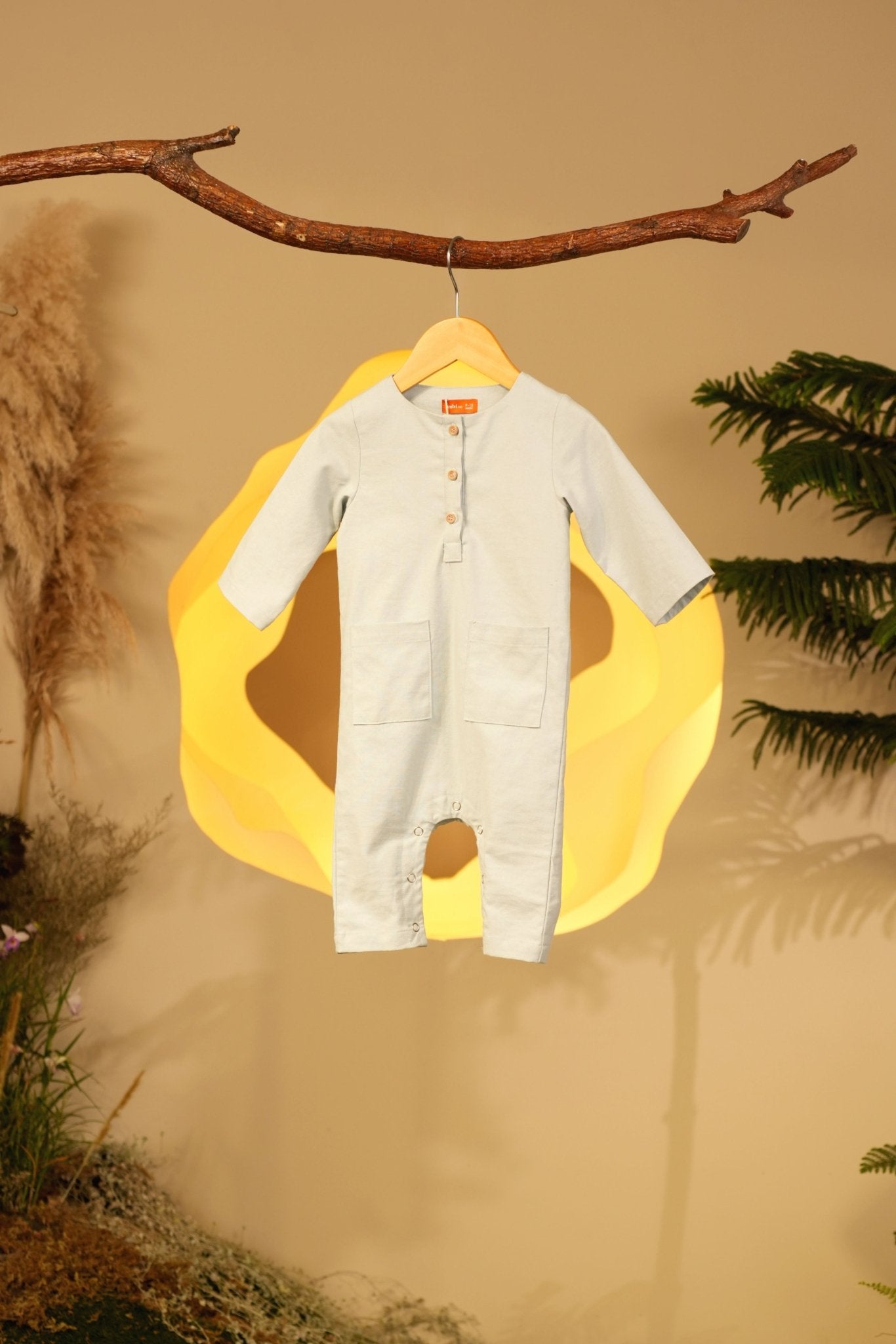 The Secret Garden Baby Jumpsuit Dusty Blue - Umbi