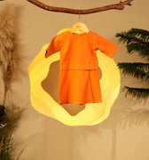 The Secret Garden Baby Kurung Dress Orange - Umbi