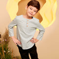 The Secret Garden Boy Kurta Top Dusty Blue - Umbi
