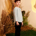 The Secret Garden Boy Kurta Top Dusty Blue - Umbi
