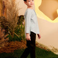 The Secret Garden Boy Kurta Top Dusty Blue - Umbi