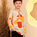 The Secret Garden Boy Kurta Top Pebbles Print - Umbi