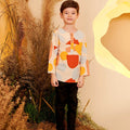 The Secret Garden Boy Kurta Top Pebbles Print - Umbi