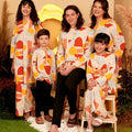 The Secret Garden Boy Kurta Top Pebbles Print - Umbi