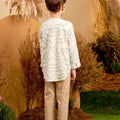 The Secret Garden Boy Kurta Wave Print - Umbi