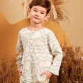 The Secret Garden Boy Kurta Wave Print - Umbi