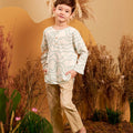 The Secret Garden Boy Kurta Wave Print - Umbi