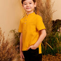 The Secret Garden Boy Short Sleeves Shirt Mustard - Umbi