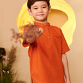 The Secret Garden Boy Short Sleeves Shirt Orange - Umbi