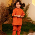 The Secret Garden Boy Short Sleeves Shirt Orange - Umbi