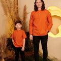 The Secret Garden Boy Short Sleeves Shirt Orange - Umbi