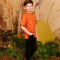 The Secret Garden Boy Short Sleeves Shirt Orange - Umbi