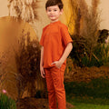 The Secret Garden Boy Short Sleeves Shirt Orange - Umbi