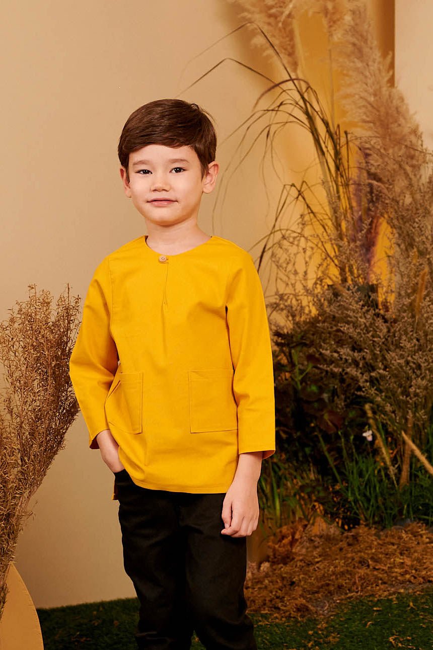 The Secret Garden Boy Slim Fit Teluk Belanga Mustard - Umbi