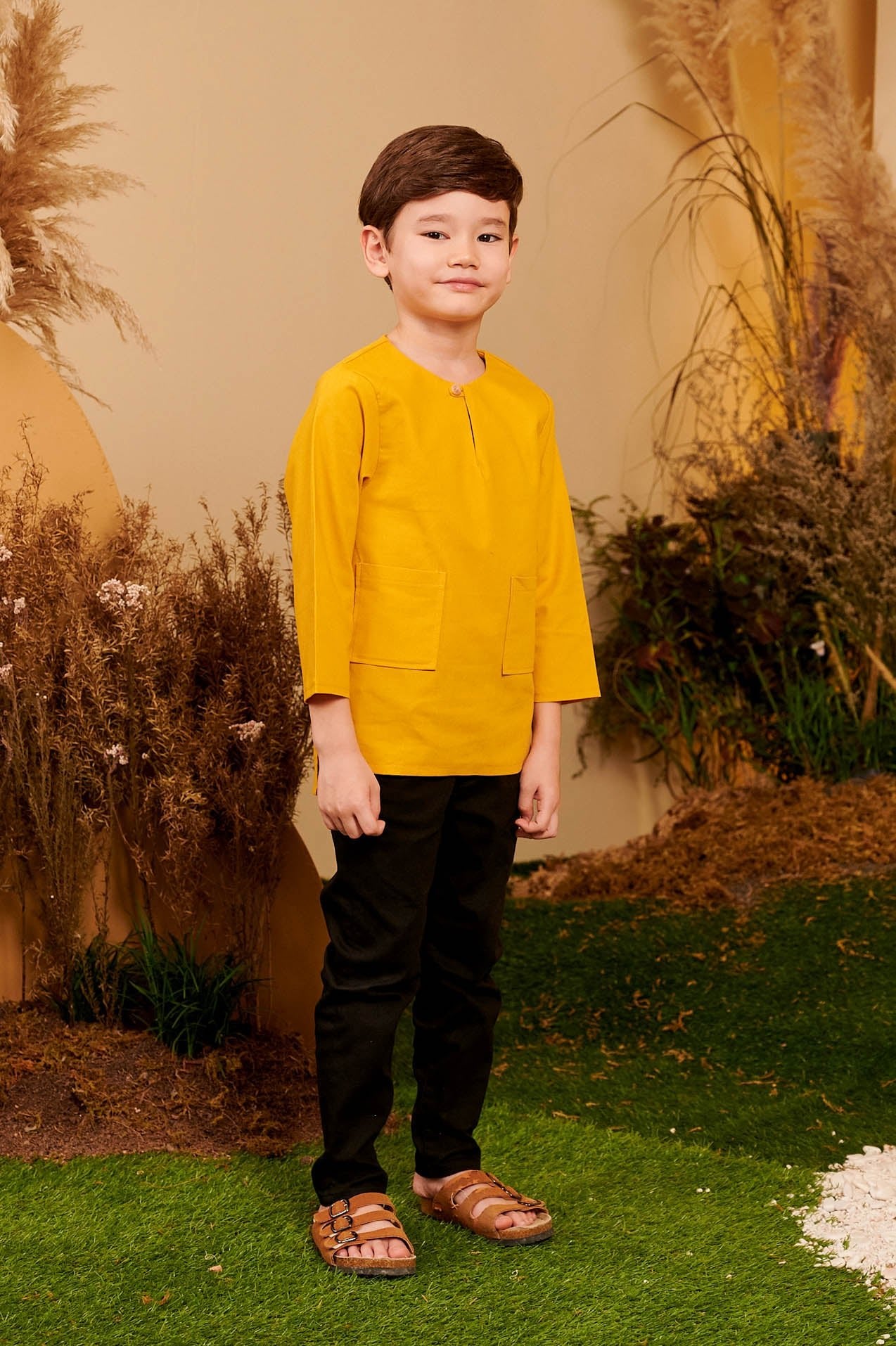 The Secret Garden Boy Slim Fit Teluk Belanga Mustard - Umbi