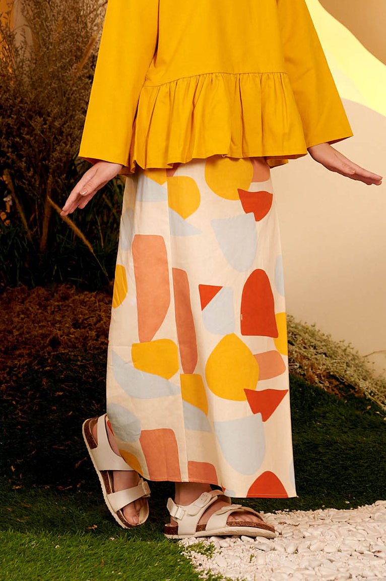 The Secret Garden Girl Classic Skirt Pebbles Print - Umbi