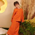The Secret Garden Girl Kurung Top Orange - Umbi