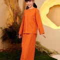 The Secret Garden Girl Kurung Top Orange - Umbi
