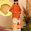 The Secret Garden Girl Kurung Top Orange - Umbi