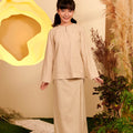 The Secret Garden Girl Kurung Top Sand - Umbi
