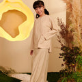 The Secret Garden Girl Kurung Top Sand - Umbi