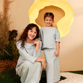 The Secret Garden Girl Pair Pockets Boxy Blouse Dusty Blue - Umbi