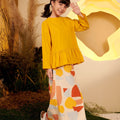 The Secret Garden Girl Petit Ruffle Blouse Mustard - Umbi