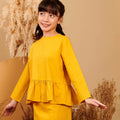 The Secret Garden Girl Petit Ruffle Blouse Mustard - Umbi