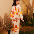 The Secret Garden Girl Ruffle Blouse Pebbles Print - Umbi