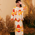 The Secret Garden Girl Ruffle Blouse Pebbles Print - Umbi