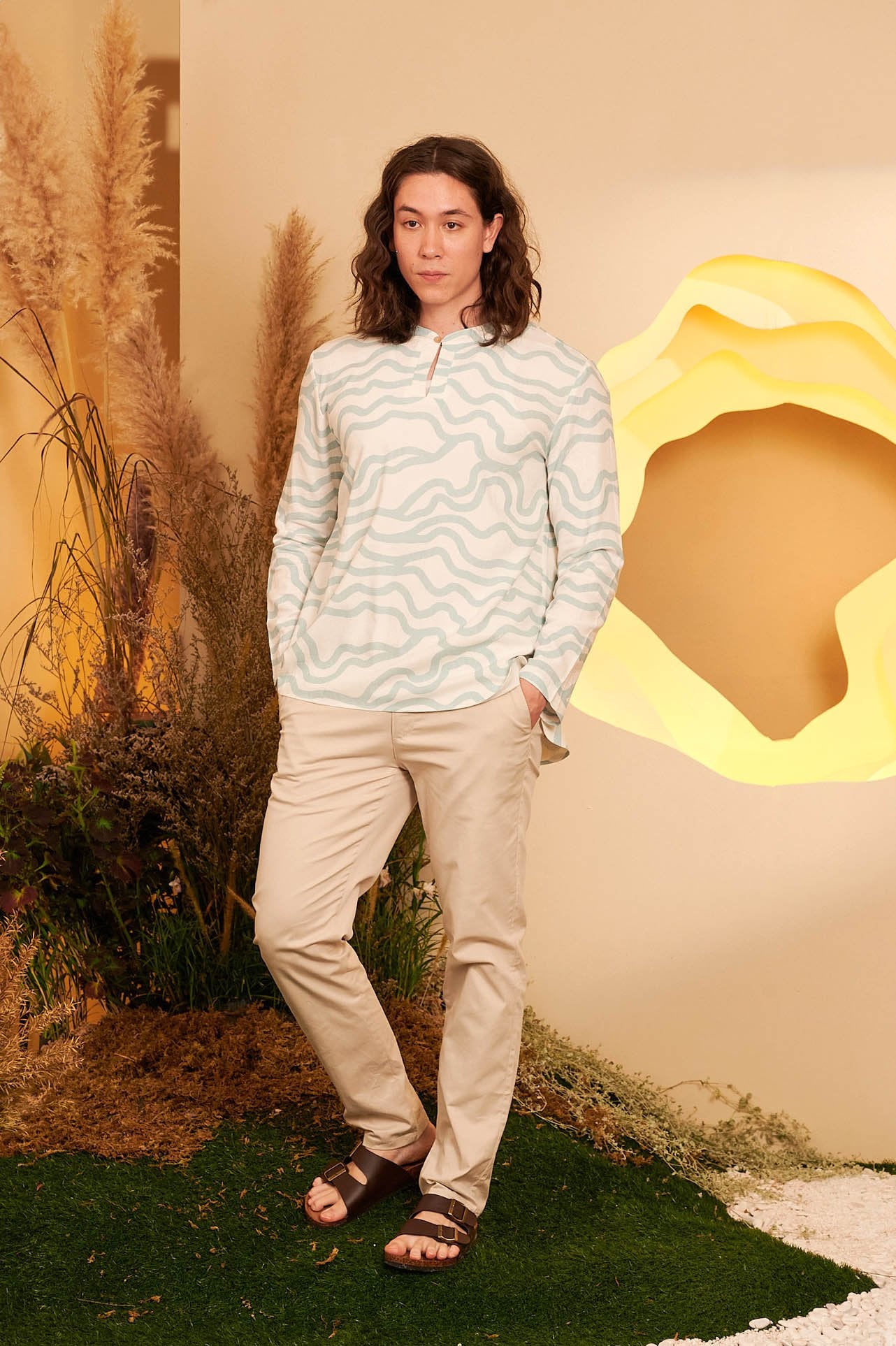 The Secret Garden Men Teluk Belanga Wave Print - Umbi